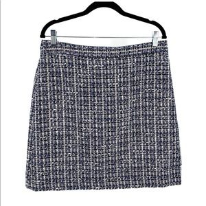 Ann Taylor black and blue Tweed skirt